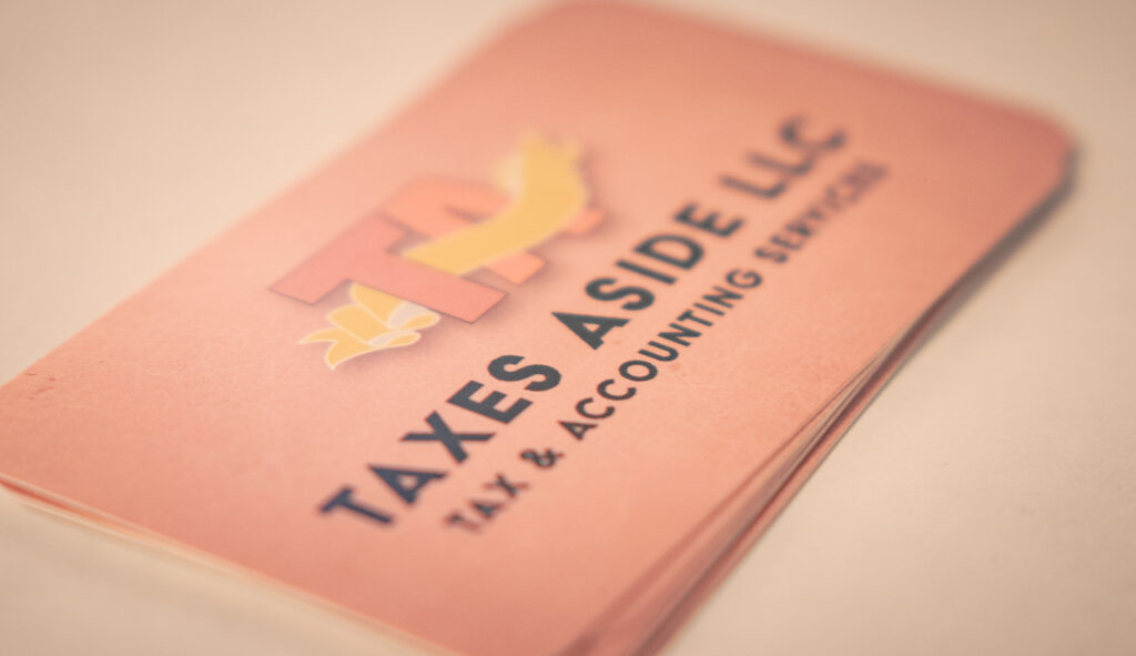 Taxes Aside Business Card